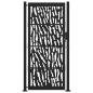 Preview: Gartentor Schwarz 105x205 cm Stahl Spurendesign