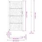 Preview: Gartentor Schwarz 105x205 cm Stahl Spurendesign
