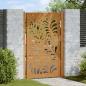 Preview: ARDEBO.de - Gartentor 105x155 cm Wetterfester Stahl Wellen-Design