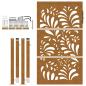 Preview: Gartentor 105x155 cm Wetterfester Stahl Wellen-Design