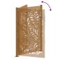 Preview: Gartentor 105x155 cm Wetterfester Stahl Wellen-Design