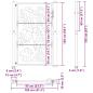 Preview: Gartentor 105x155 cm Wetterfester Stahl Wellen-Design