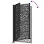 Preview: Gartentor Schwarz 105x180 cm Stahl Blatt-Design