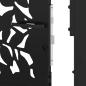 Preview: Gartentor Schwarz 105x180 cm Stahl Blatt-Design