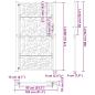 Preview: Gartentor Schwarz 105x180 cm Stahl Blatt-Design