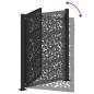 Preview: Gartentor Schwarz 105x130 cm Stahl Blatt-Design