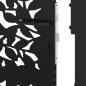 Preview: Gartentor Schwarz 105x130 cm Stahl Blatt-Design