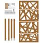 Preview: Gartentor 105x180 cm Wetterfester Stahl Lichtdesign