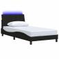 Preview: Bettgestell ohne Matratze Schwarz 100x200 cm Stoff