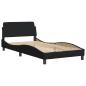 Preview: Bettgestell ohne Matratze Schwarz 100x200 cm Stoff