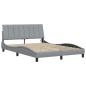Preview: Bettgestell ohne Matratze Hellgrau 140x190 cm Stoff