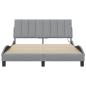 Preview: Bettgestell ohne Matratze Hellgrau 140x190 cm Stoff