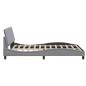 Preview: Bettgestell ohne Matratze Hellgrau 140x190 cm Stoff