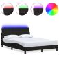 Preview: Bettgestell ohne Matratze Schwarz 140x190 cm Stoff