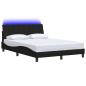 Preview: Bettgestell ohne Matratze Schwarz 140x190 cm Stoff