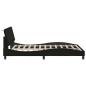 Preview: Bettgestell ohne Matratze Schwarz 140x190 cm Stoff