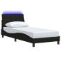 Preview: Bettgestell ohne Matratze Schwarz 90x190 cm Stoff