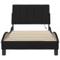 Preview: Bettgestell ohne Matratze Schwarz 90x190 cm Stoff
