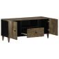 Preview: TV-Schrank Hellgrau 105x33,5x46 cm Massivholz Mango