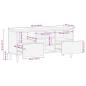 Preview: TV-Schrank 100x33x46 cm Massivholz Mango