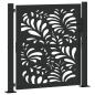 Preview: Gartentor Schwarz 105x105 cm Stahl Wellen-Design