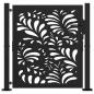 Preview: Gartentor Schwarz 105x105 cm Stahl Wellen-Design