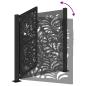 Preview: Gartentor Schwarz 105x105 cm Stahl Wellen-Design