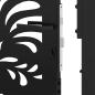 Preview: Gartentor Schwarz 105x105 cm Stahl Wellen-Design