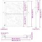 Preview: Gartentor Schwarz 105x105 cm Stahl Wellen-Design