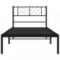 Preview: Bettgestell mit Kopfteil Metall Schwarz 90x200 cm