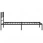 Preview: Bettgestell mit Kopfteil Metall Schwarz 90x200 cm