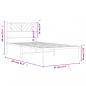 Preview: Bettgestell mit Kopfteil Metall Schwarz 90x200 cm