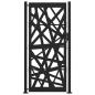 Preview: Gartentor Schwarz 105x205 cm Stahl Lichtdesign