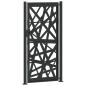Preview: Gartentor Schwarz 105x205 cm Stahl Lichtdesign