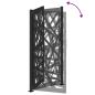 Preview: Gartentor Schwarz 105x205 cm Stahl Lichtdesign