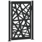Preview: Gartentor Schwarz 105x155 cm Stahl Lichtdesign