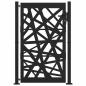 Preview: Gartentor Schwarz 105x155 cm Stahl Lichtdesign