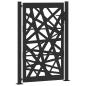 Preview: Gartentor Schwarz 105x155 cm Stahl Lichtdesign