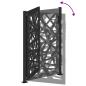 Preview: Gartentor Schwarz 105x155 cm Stahl Lichtdesign