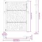 Preview: Gartentor 105x130 cm Wetterfester Stahl Spurendesign