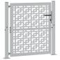 Preview: Gartentor 105x105 cm Wetterfester Stahl Kreuz-Design