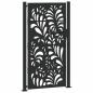 Preview: Gartentor Schwarz 105x180 cm Stahl Wellen-Design