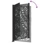 Preview: Gartentor Schwarz 105x180 cm Stahl Wellen-Design