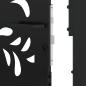 Preview: Gartentor Schwarz 105x180 cm Stahl Wellen-Design