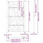 Preview: Gartentor Schwarz 105x180 cm Stahl Wellen-Design