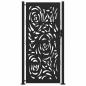 Preview: Gartentor Schwarz 100x200 cm Stahl Flammendesign
