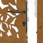 Preview: Gartentor 105x105 cm Wetterfester Stahl Blatt-Design