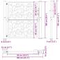 Preview: Gartentor 105x105 cm Wetterfester Stahl Blatt-Design