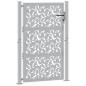 Preview: Gartentor 105x155 cm Wetterfester Stahl Blatt-Design