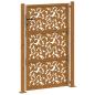Preview: Gartentor 105x155 cm Wetterfester Stahl Blatt-Design